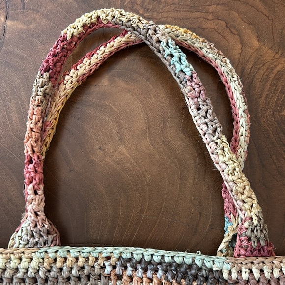 Helen Kaminski Multi-Color Woven Raffia Small Tote Too Handle Bag - Picture 4 of 6